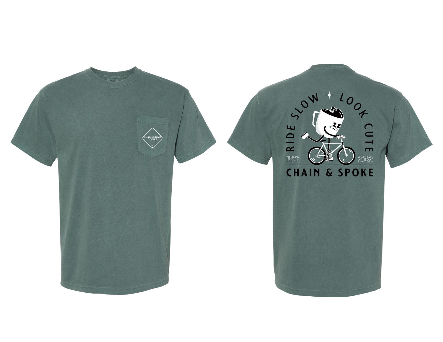 Ride Slow & Look Cute Pocket Tee (Short Sleeve)